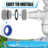 4pcs Filter Hose Conversion Kit, Above Ground Pool Adapter for Intex Pool 40mm to 1 1/2 Inch Conversion Kit Hose Conversion Adapters Kit Compatibl...