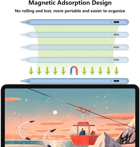 Stylus Pen for iPad 10th/9th/8th Generation-Fast Charge Active Pencil Compatible with 2018-2024 Apple iPad Pro11&12.9 inch, iPad 6-10,iPad Air 3/4...