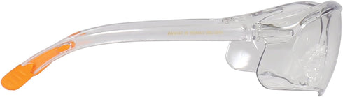 Allen Company Factor Shooting and Safety Glasses, Clear Frame with Orange Tips, Clear Lens...
