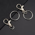 Metal Swivel Snap Hooks with Split Key Rings Keychain for Lanyards Jewelry Findings (60 Pieces)...