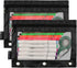 Binder Pencil Pouch 3 Ring Black Zipper Pencil Pouches Case 2 Pack Clear Window Binder Organizer for School Office...