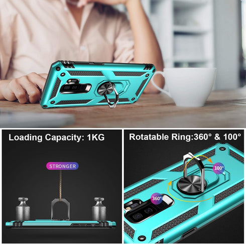 LUMARKE for Galaxy S9+ Plus Case,Pass 16ft. Drop Tested with Magnetic Ring Kickstand Compatible with Car Mount Holder,Military Grade Protective Ph...