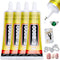 4pcs X 25ML E8000 Glue Clear Jewelry Metal Glue, Upgrade Clear E-8000 Glues Paste Transparent Liquid Fusion Fabric Glue for Phone Repair, Glass, W...