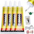 4pcs X 25ML E8000 Glue Clear Jewelry Metal Glue, Upgrade Clear E-8000 Glues Paste Transparent Liquid Fusion Fabric Glue for Phone Repair, Glass, W...