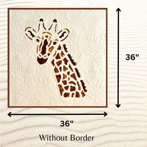 Graceful Giraffe Quilt Pattern by Patterns on the Prairie, Fusible Raw Edge Applique, Finished Size 48 x 48"...