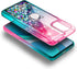NZND OnePlus Nord N200 5G Case with Tempered Glass Screen Protector (Maximum Coverage), Ring Holder/Wrist Strap, Sparkle Glitter Flowing Liquid Wo...
