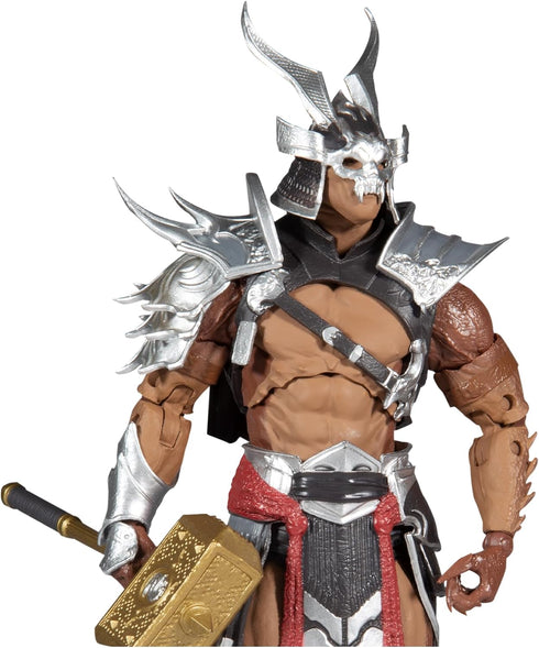 McFarlane Toys Mortal Kombat Shao Kahn (Platinum Kahn) 7" Action Figure with Accessories...