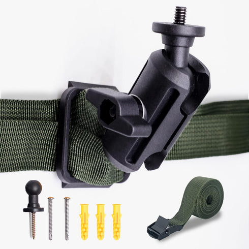 TreeDude2 Trail Camera Mount, Game Camera Mount w/Dual 360°Ball Joints, Robust Glass-Filled Nylon for Outdoor, Hunting Camera Mounting Bracket wit...