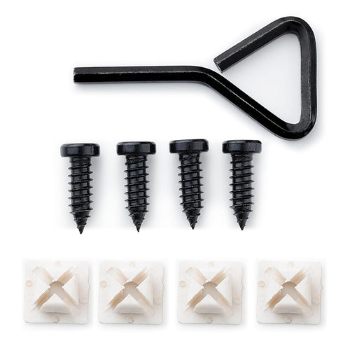 Rightcar Solutions License Plate Screws (1/4" x 3/4") | Anti-Theft License Plate Fasteners | Rattle-Proof, Rust-Proof Stainless Steel Screws (Blac...