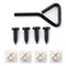 Rightcar Solutions License Plate Screws (1/4" x 3/4") | Anti-Theft License Plate Fasteners | Rattle-Proof, Rust-Proof Stainless Steel Screws (Blac...