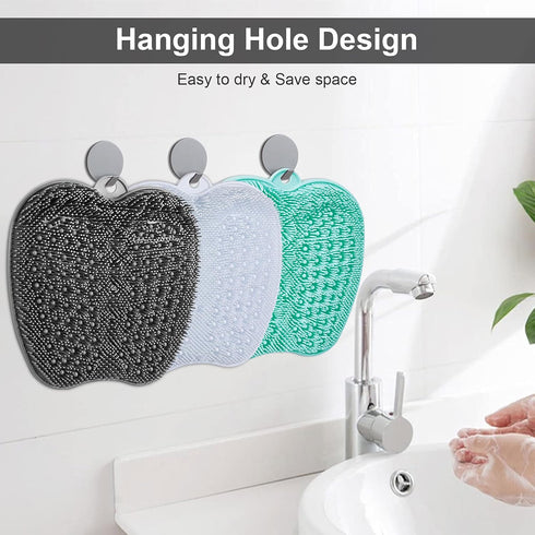 HONYIN Foot Scrubber for Use in Shower, XL Size Larger Shower Foot Scrubber Mat with Non-Slip Suction Cups- Cleans, Exfoliates & Massages Your Fee...