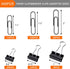 300pcs Paper Clips Binder Clips, Paper Clips Assorted Sizes, Binder Clips Assorted Sizes, Black Paper Clip, Black Binder Clip...