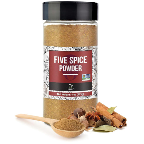 Soeos Chinese Five Spice 4 Ounce, Five Spice Powder, Five Spice Chinese Seasoning Non-GMO, Non-irradiated, No preservatives, No MSG...