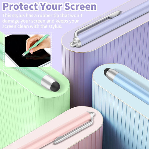Stylus Pens for Touch Screens, 4 Pcs High Sensitivity & Precision iPad Stylus with Replacement Tips, Compatible with iPad, Android, Tablets and Al...