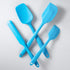 4 Piece Silicone Spatula Set, Flexible Heat Resistant Non-scratch Baking Cooking Rubber Spatulas with Stainless Steel Core, Blue...
