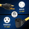 3 Prong 30 Amp Twist Lock Adapter, Generator to RV Adapter Cord with Handle, L5-30P Twist Lock Male to TT-30R Female, Heavy Duty STW 10 AWG for Ge...