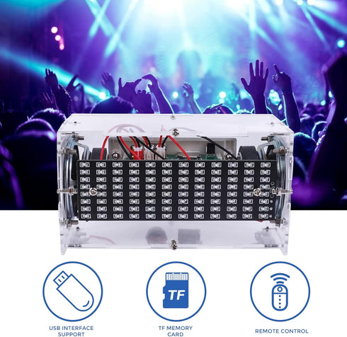 MiOYOOW Bluetooth-Compatible Speaker Kit DIY Soldering Project Spectrum USB Mini Electronic Sound Amplifier Home Stereo Speaker DIY Kits for Home ...