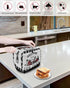 Welcome to Our Farm House Toaster Cover 4 Slice, Large Kitchen Appliance Covers, Black and White Checkered Toaster Oven Cover with Loop, Bread Mac...