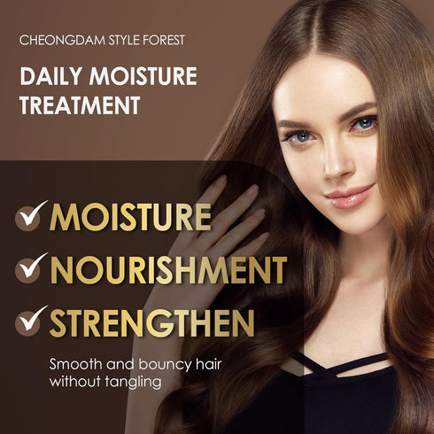 CHEONGDAM STYLE FOREST DAILY MOISTURE TREATMENT Hydrate Dry Hair Damage Repair Korean Deep Conditioning Hair Mask Deep Conditioner for Silky Hair ...