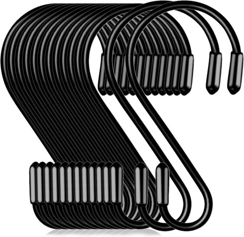 20 Pack 3.15 Inch S Hooks Stainless Steel Hanging Hooks Heavy Duty S Hooks for Hanging Kitchenware, Pots, Pans, Plants, Clothes, Towels in Kitchen...