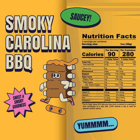 Louisville Vegan Jerky - Sweet & Smoky Carolina Mustard BBQ Vegan Meat - Lip-Smacking Vegan-Friendly & Vegetarian Jerky - Non-GMO Soy Protein, Glu...
