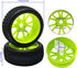 4PCS 17mm Hub Wheel Rim & T Grain Tires for HSP 1:8 Off-Road RC Car Buggy Tyre Yellow...