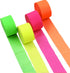 NICROLANDEE Blacklight Party Decorations - 4 Rolls Glow Crepe Paper Fluorescent Neon Streamers for Wedding, Birthday, Fiesta, Prom Dance, Party Ph...
