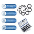 Gelisen 220Pcs Nitrile Rubber O-Rings Kit Thickness 2.4mm 15 Size Universal NBR Metric Washer Gasket Assortment Set for Automotive Faucet Pressure...