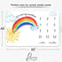 Sunshine Baby Monthly Milestone Blanket for Baby Boy and Girl, Rainbow Month Blanket for Baby Pictures Personalized, Includes Wreath and Frame Lar...