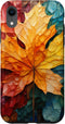iPhone XR Maple Leaf Multicolored Fall Symbol Cover Phone Case...