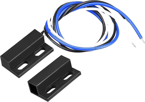 uxcell Wired Door Contact Window Sensor NO NC Surface Mount Magnetic Reed Switch Black...