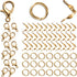 450pcs Jewelry Making Accessories Set Includes 200pcs Open Jump Ring Connectors 200pcs Bead Tips Knot Covers and 50pcs Lobster Claw Clasps for Bra...
