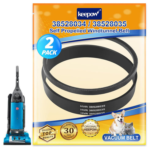 KEEPOW 38528034/38528035 Vacuum Belt for Hoover WindTunnel Self-Propelled U6485900, Replace Part 40201200 & 40201170 (1 Set)...