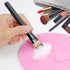 Makeup Brush Cleaner Mat Silicone Brush Cleaning Mat Big Size Make Up Brush Clean Pad with Suction Cup for Makeup Brush Cleaning (Pink)...
