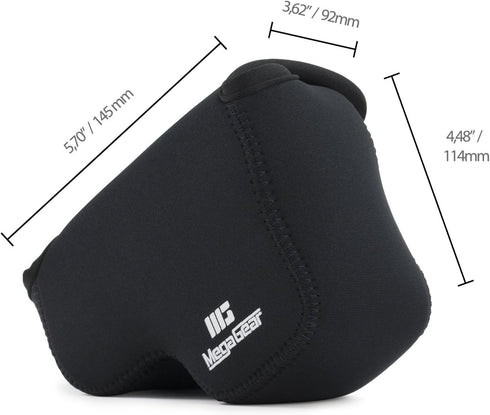 MegaGear ''Ultra Light'' Neoprene Camera Case Bag with Carabiner for Nikon COOLPIX B500 Digital Camera (Black)...