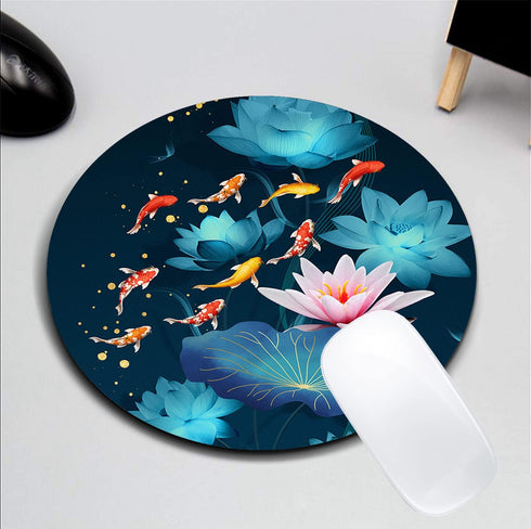 Round Mouse Pad,Beautiful Mouse Mat, Cute Mouse Pad with Design, Non-Slip Rubber Base Mousepad, Waterproof Office Mouse Pad, Small Size 7.9 x 0.12...