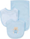 Little Me Baby Boy Newborn Bib and Burp set, Light Blue, One Size...