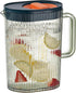 68oz/0.52 Gallons/2.0 Litre Plastic Pitcher with Lid,Clear Hot/Cold Eco-Friendly Carafes, Fridge Water Pitcher Jug for Hot/Cold Lemonade Juice Bev...