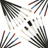 U.S. Art Supply 15 Piece Multi-Purpose Artist Paint Brush Set - Pony Round and Flat Bristles for Painting Portraits, Canvas, Paper, Wood - Waterco...