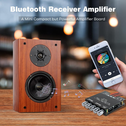 Bluetooth 5.0 50W+50W+100W 2.1 Channel Subwoofer Amplifier Board TPA3116D2 HiFi Treble and Bass Control Stereo Digital Audio Amp Board for Home Th...