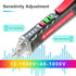 Voice broadcast voltage tester,Non Contact Voltage Tester,12V-1000V/48V-1000V Dual Range,electrical tester,Efficient Live/Hot Wire Tester,Wire Bre...
