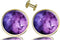 Custom Classic Jewelry Tuxedo Shirt Sliver Cufflinks Men's Unique Business Wedding Gifts (Nebula Galaxy Purple- 01)...