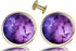 Custom Classic Jewelry Tuxedo Shirt Sliver Cufflinks Men's Unique Business Wedding Gifts (Nebula Galaxy Purple- 01)...