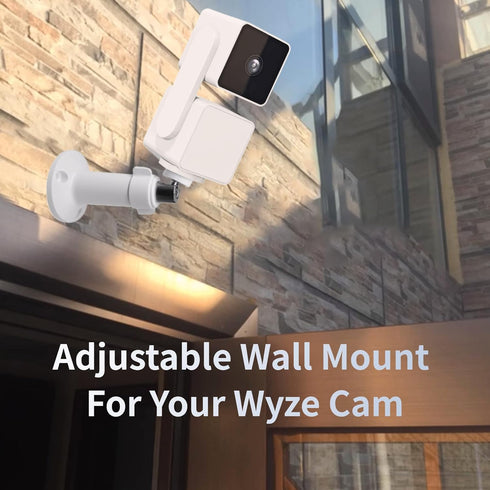 2 Pack Wall Mount for Wyze Cam Pan V3 & Wyze Cam V4/V3 & Wyze Cam Outdoor/Indoor,360 Degree Swivel Adjustable for Wyze Outdoor Indoor Camera Syste...