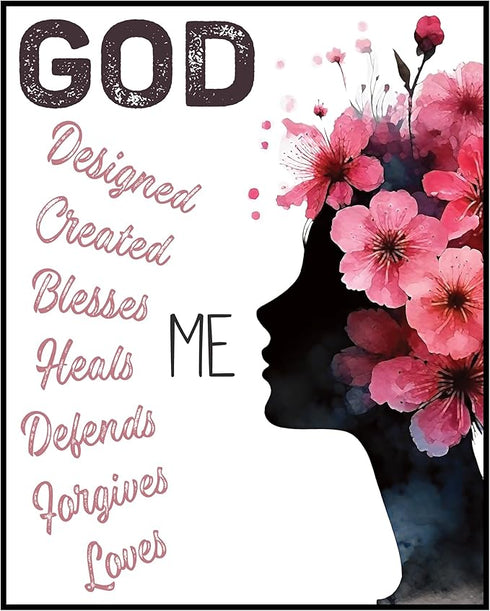 Posterizer 1 pcs-God loves me- spiritual wall decor-Afro-American Art Collection-Religious Posters-Gifts for Christians-Decor for Home & Office- U...