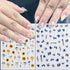 Colorful Flower Nail Stickers for Nail Art 6Sheets Ice-clear Dried Flowers Nail Art Supplies Cherry Blossoms Sunflower Nail Decals Daisy Nail Art ...