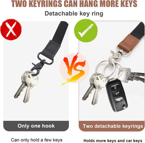 Lanyards for Keys, Black Keychain Long Lanyard for Women Men, Cute Neck Lanyard for ID Badges Wallet...
