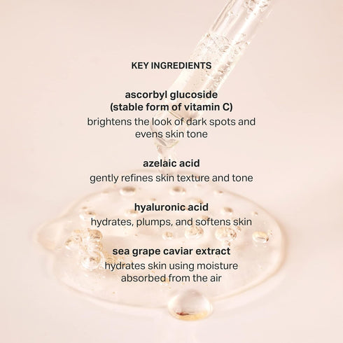 Cocokind Vitamin C Glow Serum with Azelaic Acid and Sea Grape Caviar for Bright and Even Skin, 1 Fl Oz...