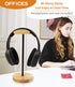 Headphone Stand Nature Wood & Aluminum Headset Hanger Mount Hook Gaming Holder Desktop Earphone Artful Functional Craftmanship Stand for All Heads...