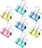 Binder Clips, 48pcs 1.25inch Colorful Tempered Steel Medium Binder Clips Paper Clamps Clips Office Supplies for Office, Home, School...